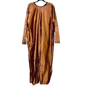 Collegeville Imagineering Halloween Costume Brown Satin One Piece Jumpsuit XL/2X